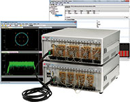 
Figure 3. Compact 4 VSG x 4 VSA or 8x VSG system, used with 89600 VSA and Signal Studio software.